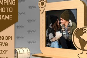 Σετ των 2 Intra απο ξύλο plywood 3mm-4mm πάχος Κάμπινγκ Κορνίζα Δίασταση 20x30 cm INTRAFABR-92542633