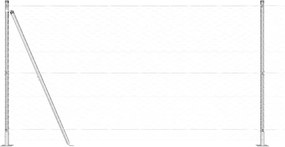 vidaXL Στύλος Περιφράξεων Ασημί 10 x 1,2 μ (50 χλστ πλέγμα) Ατσάλι