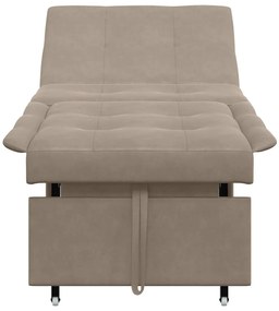 vidaXL Κρεβάτι καναπές με μαξιλάρι Taupe 67 x 194 x 82 εκ Κόντρα πλακέ