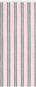 VidaXL Κουρτίνα εντόμων Chenille Ασημί Γκρι και Ροζ 90 x 220 cm