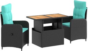 vidaXL Σετ Εξωτερικής Τραπέζης 3 pcs συνθετικό ρατάν