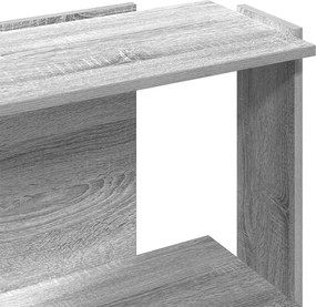 vidaXL Βιβλιοθήκη 3 Επιπέδων Γκρι Sonoma 60x30x80 εκ. Επεξεργ. Ξύλο