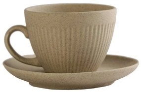 Φλιτζάνι Jumbo Με Πιατάκι Gobi OW2013K6 310ml Beige Espiel Porcelain