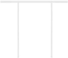 vidaXL Τέντα Συρόμενη Χειροκίνητη με LED Ανθρακί 3,5 x 2,5 μ.