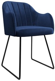 Καρέκλα Comfivo 102, Μπλε, Μαύρο, 78x46x56cm, 9 kg, Ταπισερί, Μεταλλικά, Μπράτσα | Epipla1.gr