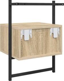 VidaXL Κομοδίνο Επιτοίχιο Sonoma Δρυς 35x30x51 εκ. από Επεξεργ. Ξύλο