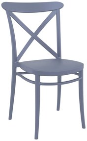 Καρέκλα Στοιβαζόμενη CROSS Σκούρο Γκρι PP 51x51x87cm