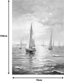 Πίνακας σε καμβά Sailsy I Inart 70x3x100εκ