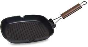 Τηγάνι - Γκριλιέρα Αντικολλητική Easy Grill OZ47000028 28x28cm Brown-Black Olympia Zanetti 28cm Αλουμίνιο