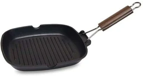 Τηγάνι - Γκριλιέρα Αντικολλητική Easy Grill OZ47000028 28x28cm Brown-Black Olympia Zanetti 28cm Αλουμίνιο