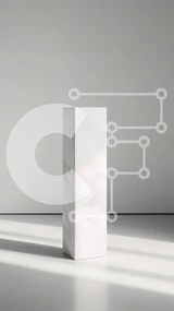 Intra Συλλεκτικό Ξύλινο Παζλ Plywood  4mm - Παρθένα λευκή μαρμάρινη στήλη σε κομψό χώρο Σε Ξύλινο Κουτί - Διαστάσεις: 10x10 cm – 25 κομμάτια
