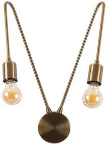 Φωτιστικό Τοίχου - Απλίκα Kunduz 584TTM1957 29x20x47cm 2xE27 40W Gold Opviq
