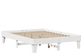 vidaXL Σκελετός Κρεβ. Χωρίς Στρώμα Λευκό 140x190 εκ Μασίφ Πεύκο