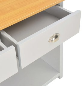 vidaXL Τραπέζι Κονσόλα Γκρι 97 x 35 x 76 εκ.
