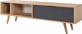 Έπιπλο Τηλεόρασης Sapphire Δρυς / Ανθρακί REFLO 160x35x18