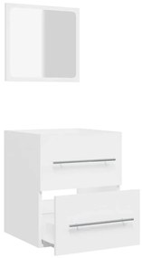 vidaXL Ντουλάπι Μπάνιου με Καθρέφτη Λευκό 41x38,5x48 εκ.