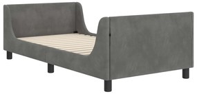 vidaXL Κρεβάτι Παιδικής Κρεβατοκάμαρας με Κεφαλάκι Σκούρο Γκρι