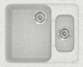 Sanitec Classic 330 (62×51) - Γρανιτένιος νεροχύτης - Granite WHITE