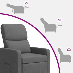vidaXL Αναπαυτική Καρέκλα Σκούρο Γκρι Πολυεστέρας