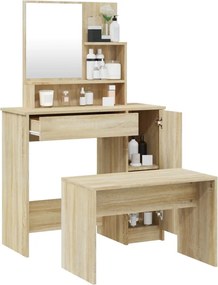 vidaXL Μπουντουάρ Σετ Sonoma Δρυς 86,5x35x136 εκ.