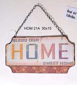 Ταμπέλα "HOME" Μεταλλική Royal Art 30x15εκ. HOM21A