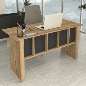 Megapap Γραφείο Εργασίας Nika Sepet Oak - Ανθρακί 140x60x75εκ.
