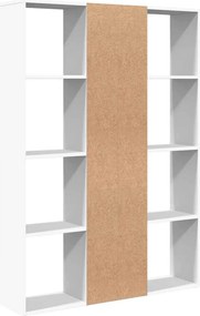 vidaXL Διαχωριστικό/Βιβλιοθήκη Λευκό 100x24x140 εκ. από Επεξ. Ξύλο
