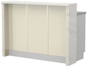 Πάγκος νησίδας Modena-Μήκος: 150 εκ.-Μπεζ-White Marble