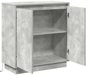 vidaXL Κομοδίνο Σκυρόδεμα Γκρι 71 x 34.5 x 75 εκ. Επεξεργασμένο ξύλο