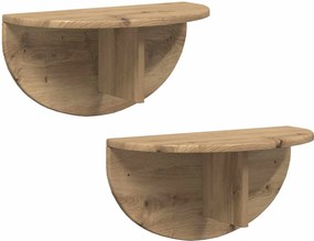 vidaXL Ράφι Τοίχου Επιτοίχιο 2 pcs Artisan Oak 48 x 24 x 24 εκ