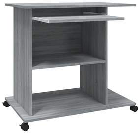 VidaXL Γραφείο Υπολογιστή Γκρι Sonoma 80x50x75 εκ. Επεξεργασμένο Ξύλο
