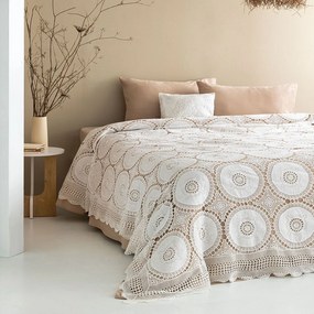 Κουβερλί Kate White Palamaiki Υπέρδιπλo 240x275cm 100% Βαμβάκι