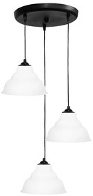 Φωτιστικό Οροφής Τρίφωτο Heronia Public Black/White 35-0064