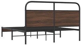 vidaXL Πλαίσιο Κρεβατιού Χωρ. Στρώμα Καφέ Δρυς 150x200εκ. Επ. Ξύλο