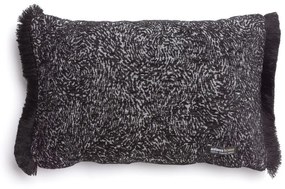 Μαξιλαροθήκη Διακοσμητική Parnassos Trimming Black-Grey Aslanis Home 30X50 Βαμβάκι-Chenille