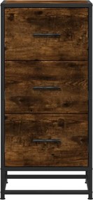 vidaXL Ραφιέρα Καπνιστή Δρυς 35,5x35x76 εκ. Επεξ. Ξύλο + Μέταλλο