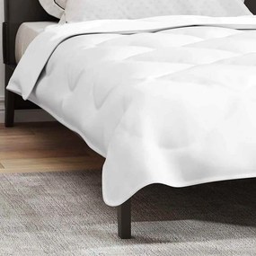 vidaXL Κουβέρτα 2 σε 1 Λευκό 135 x 200 cm Πολυεστέρας