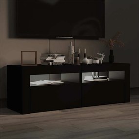 vidaXL Έπιπλο Τηλεόρασης με LED Μαύρο 120x35x40 εκ.