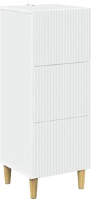 vidaXL Ντουλάπι με Συρτάρια Λευκό 33 x 34,5 x 90 εκ Επεξεργασμένο Ξύλο