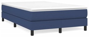 vidaXL Κρεβάτι Boxspring με Στρώμα Μπλε 120x190 εκ. Υφασμάτινο