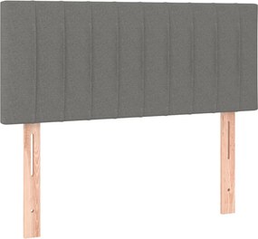 vidaXL Κρεβάτι Boxspring με Στρώμα Σκούρο Γκρι 80x200 εκ. Υφασμάτινο