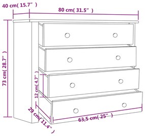 ΣΥΡΤΑΡΙΕΡΑ ΓΚΡΙ 80 X 40 X 73 ΕΚ. ΑΠΟ ΞΥΛΟ ΠΕΥΚΟΥ ΣΕΙΡΑ PANAMA 282659