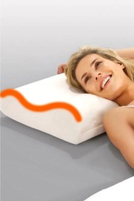 Μαξιλάρι λαιμού από αφρό visco με αμφίπλευρη υποστήριξη 35x50x6 cm