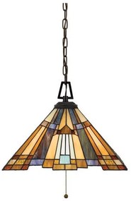 Κρεμαστό Φωτιστικό Οροφής 3xE27 Μπρονζέ Tiffany Φ43cm Inglenook QZ-INGLENOOK-P-A Elstead Lighting-QZ-INGLENOOK-P-A-Μπρονζέ QZ-INGLENOOK-P-A