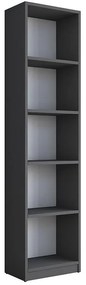 Bookcase Goldie anthracite-white 40x25x161.80 cm 40x25x161.8 εκ.