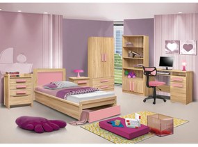 ΚΡΕΒΑΤΙ ΜΕ ΣΥΡΤΑΡΙ PLAYROOM HM330.02 SONAMA-ΡΟΖ 90Χ190εκ. - HM330.02