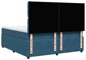 ΚΡΕΒΑΤΙ BOXSPRING ΜΕ ΣΤΡΩΜΑ ΣΚΟΥΡΟ ΜΠΛΕ 180X200 ΕΚ. ΒΕΛΟΥΔΙΝΟ 3292416