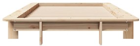 vidaXL Σκελετός Κρεβατιού Χωρίς Στρώμα 75x190 εκ Μασίφ Ξύλο Πεύκου