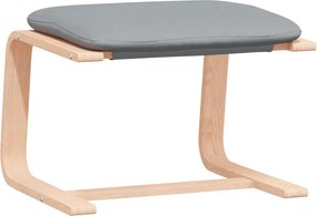 vidaXL Πολυθρόνα Relax Ανοιχτό Γκρι Υφασμάτινη με Υποπόδιο