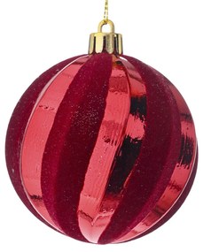 Χριστουγεννιάτικη Μπάλα Πλαστική Κόκκινη 8εκ. iliadis 81764